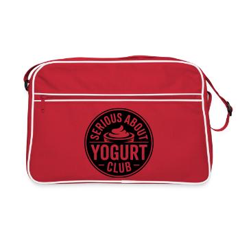 Yogurt Lovers Funny Saying - Retro Bag - red/white - Front