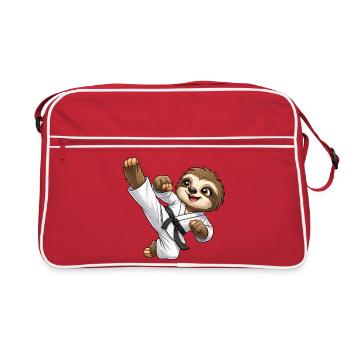 Arts martiaux paresseux Karaté Arts martiaux japonais - Sac Retro - rouge/blanc - Devant