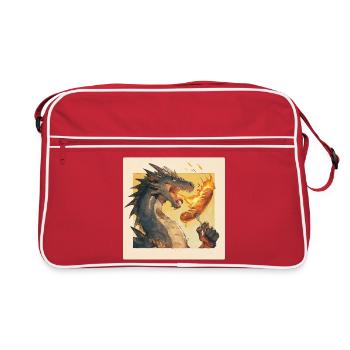 Dragon grille la bratwurst - Sac Retro - rouge/blanc - Devant