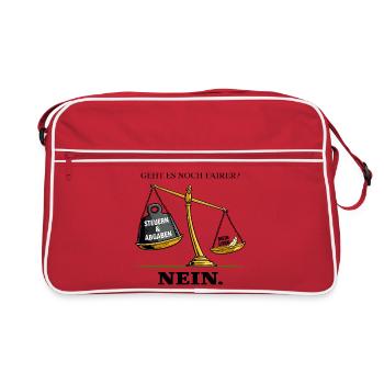 Can it be even fairer - Retro Bag - red/white - Front