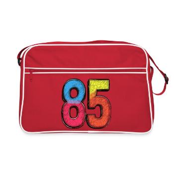85 Number Colorful - Retro Bag - red/white - Front