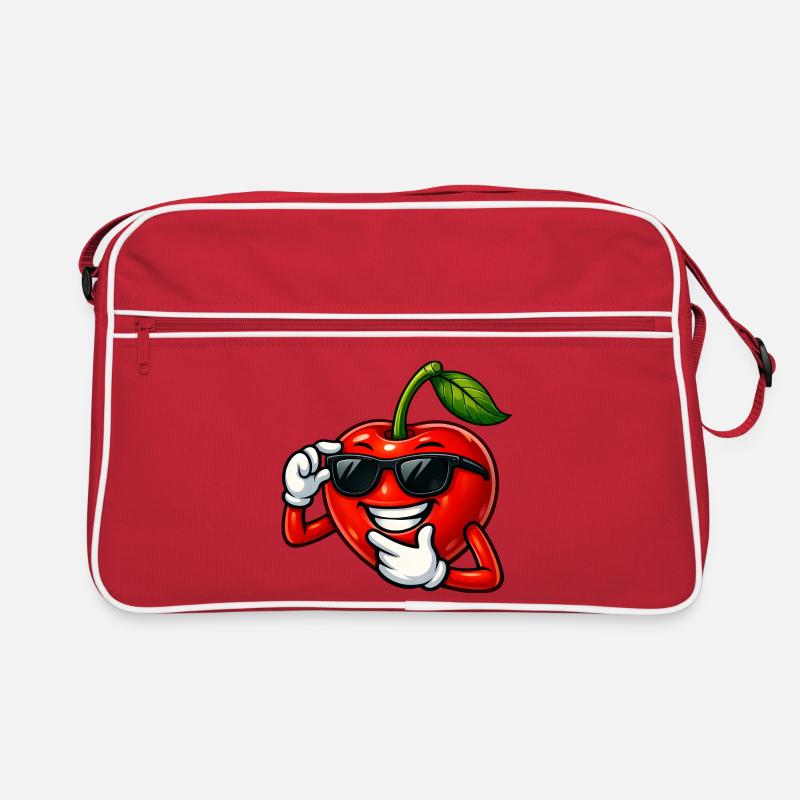 Coole Kirsche Cartoon Comic Obst Design Retro Tasche