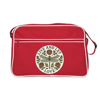 Vivre et Laisser Aimer Dragonfly Circle - Sac Retro - rouge/blanc - Devant