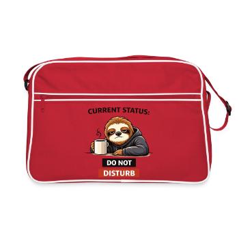Sloth Do Not Disturb - Retro Bag - red/white - Front