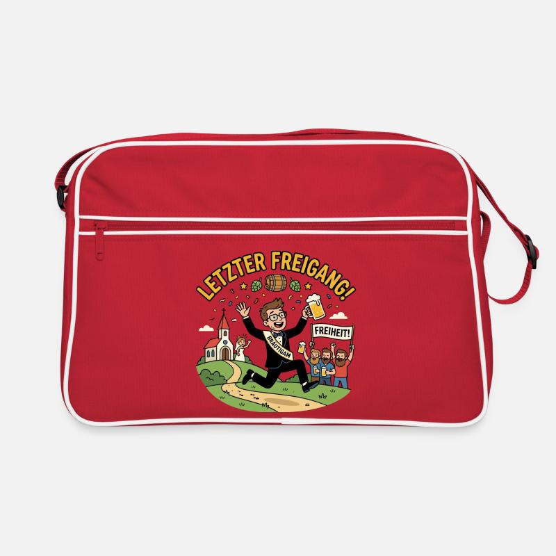 Letzte Ausfahrt JGA Endbaustelle Ehe Retro Tasche