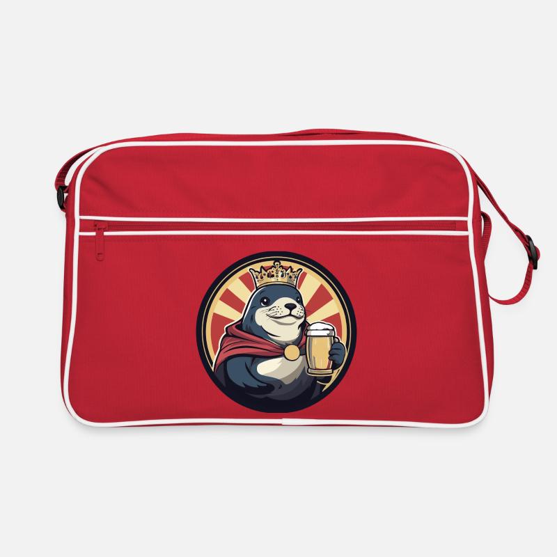 Bière animale de phoque drôle Sac Retro