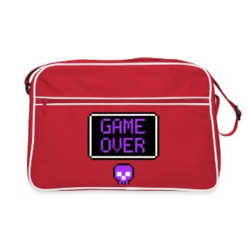 Game Over Skull Pixel Art - Retro Bag - red/white - Front