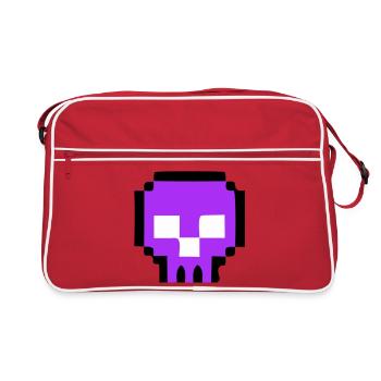 Pixel Skull Game Over - Retro Bag - red/white - Front