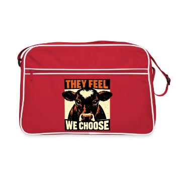 Kuhblick They Feel We Choose - Retro Bag - red/white - Front