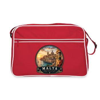 Malte Valette Vacances coloniales Méditerranéenne - Sac Retro - rouge/blanc - Devant