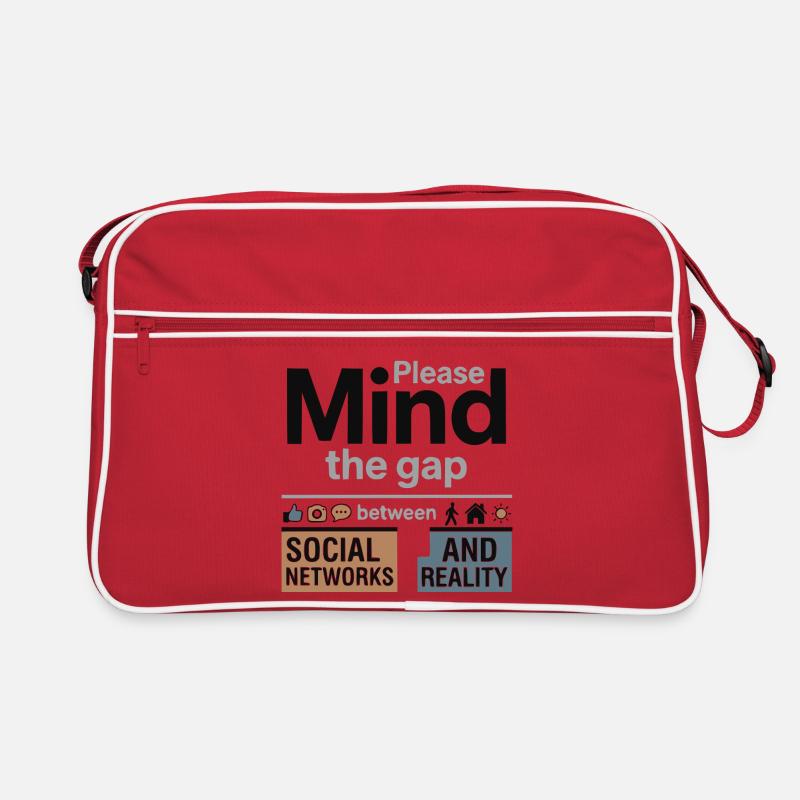 Reales Leben vs. Soziales Retro Tasche
