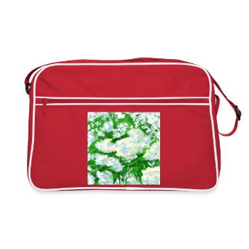 Holunder Gemälde - Retro Tasche - Rot/Weiß - Vorne