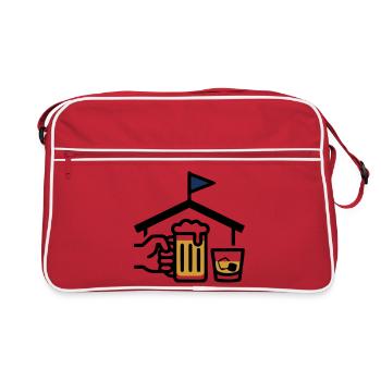 Hole 19 Clubhouse Beer Golf Club Men's Excursion - Retro Bag - red/white - Front
