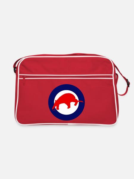 Red Anteater - Retro Tasche - Rot/Weiß