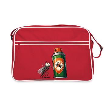 Moustiques vs Bombe aérosolière - Sac Retro - rouge/blanc - Devant