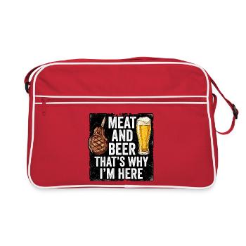 Grill et Dicton-Bière - Sac Retro - rouge/blanc - Devant