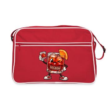 Negroni Kawaii Style – Süßer Cocktailspaß - Retro Tasche - Rot/Weiß - Vorne