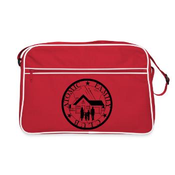 Atomic Family – Rotes Vintage-Propagandaemblem und - Retro Tasche - Rot/Weiß - Vorne