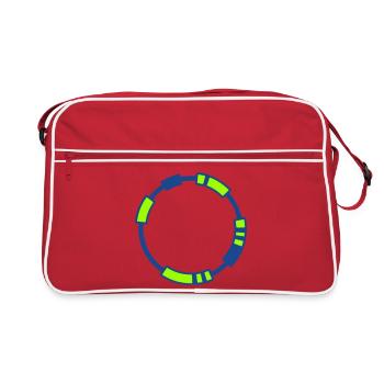 Plasmid DNA Genetik Logo - Retro Tasche - Rot/Weiß - Vorne