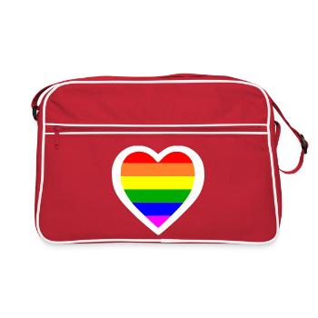 Lgbtq - Sac Retro - rouge/blanc - Devant