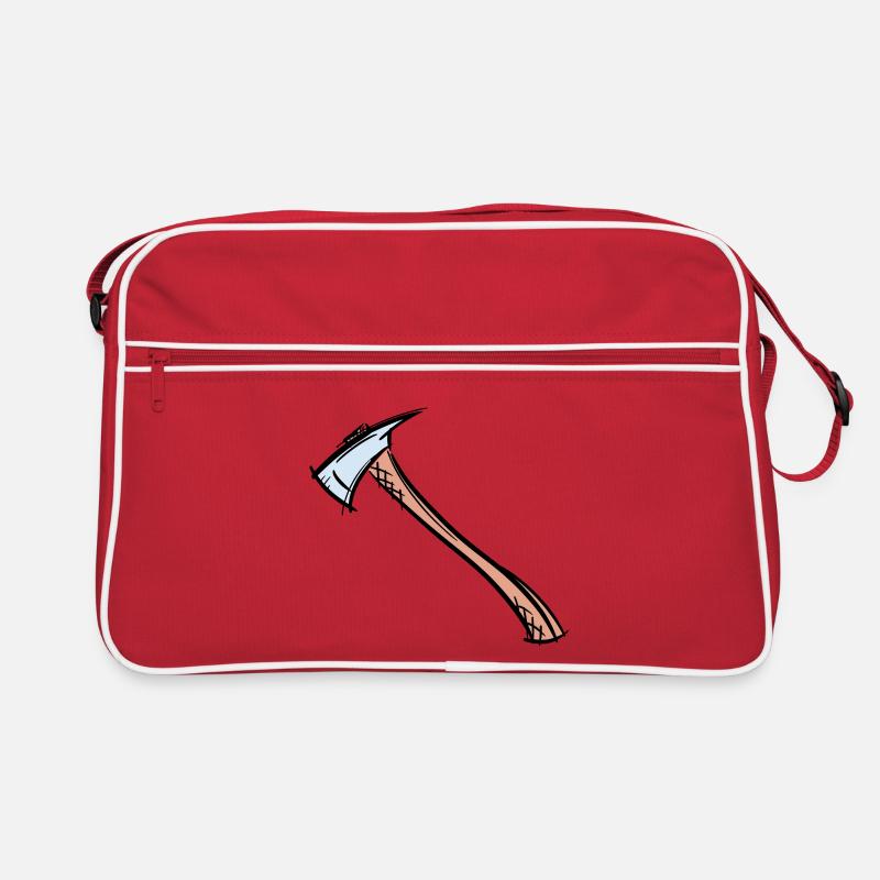 Axe Drawing / Fireman's Axe. Fireman. Retro Bag