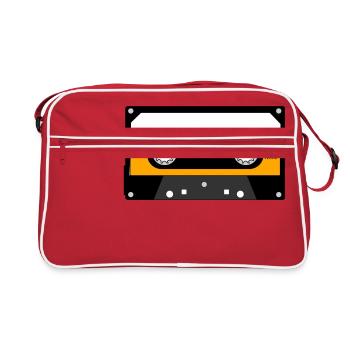 Music cassette design gift - Retro Bag - red/white - Front
