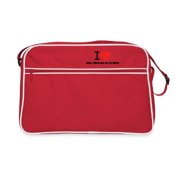 I love Peine - Sac Retro - rouge/blanc - Devant