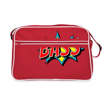 BASS comme un bang comique - Bass vient fort - Sac Retro - rouge/blanc - Devant