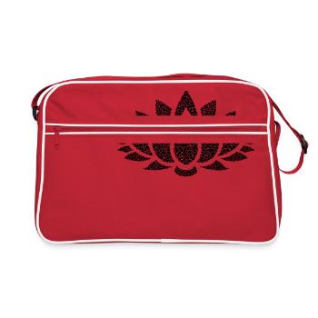 Blume schwarz cool stylish modern Mode modisch - Retro Bag - red/white - Front