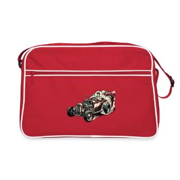 Racing Hotrod Caricature - Retro Bag - red/white - Front