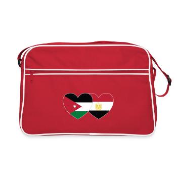 Jordan Egypt Flag Heart - Retro Bag - red/white - Front