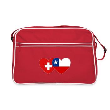 Suisse Chili Flag Heart - Sac Retro - rouge/blanc - Devant