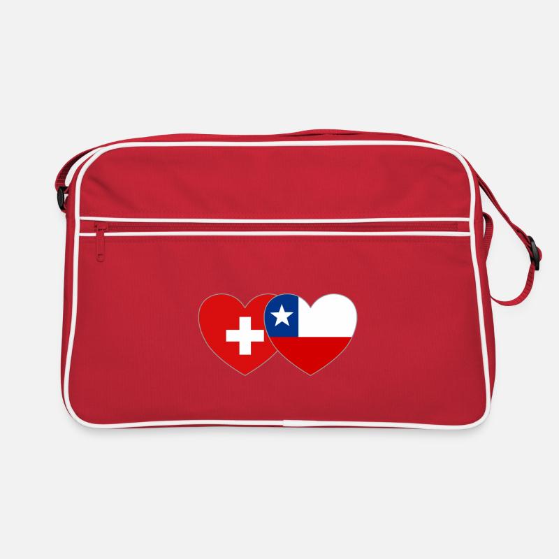 Suisse Chili Flag Heart Sac Retro