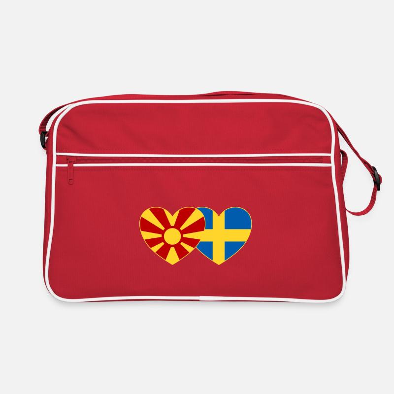 Macédoine Suède Flag Coeur Sac Retro