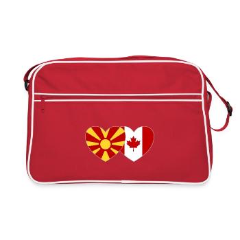 Macédoine Drapeau Canada Cœur - Sac Retro - rouge/blanc - Devant