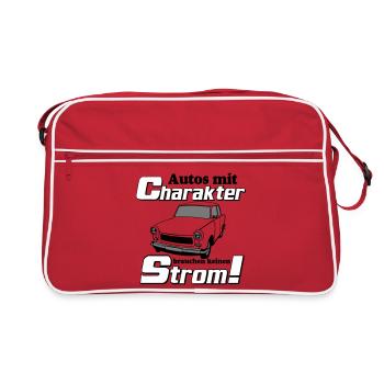  , DDR Kult , Strom und Charakter (25) - Retro Tasche - Rot/Weiß - Vorne