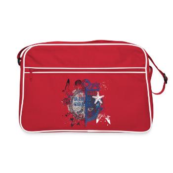 Boussole d’ancre nautique de nuit - Sac Retro - rouge/blanc - Devant