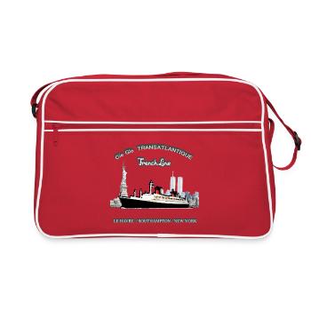 PAQUEBOT FRANCE NEW YORK Louis RUNEMBERG © Adagp - Sac Retro - rouge/blanc - Devant