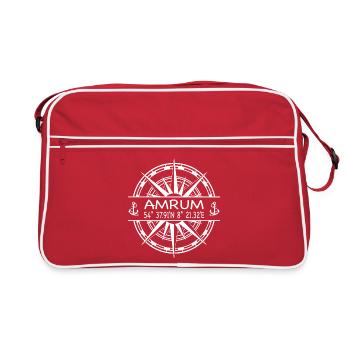 Amrum - Retro Tasche - Rot/Weiß - Vorne