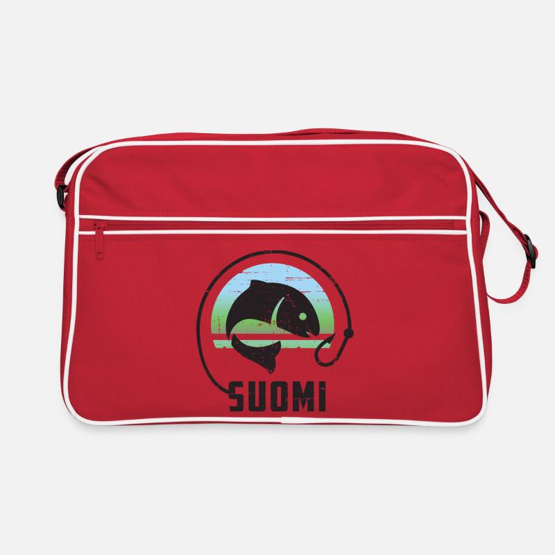 Vacances de pêche en Finlande Sac Retro