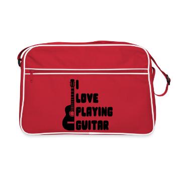 I love playing guitar for guitarists * - Retro Bag - red/white - Front