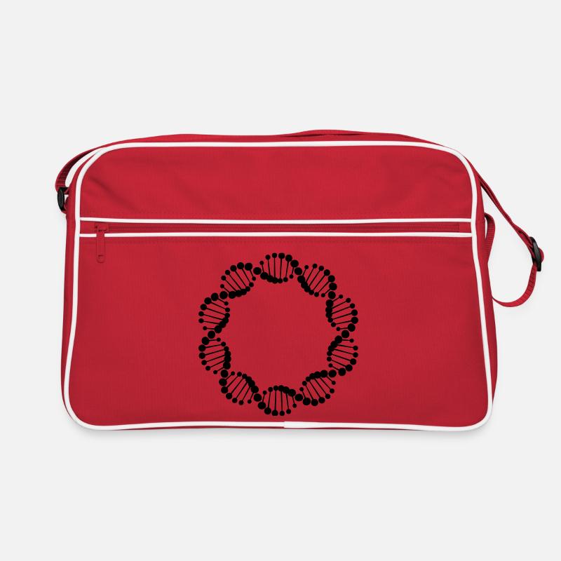 DNA strand in circle Retro Bag