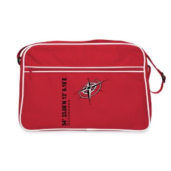 Hiddensee - Retro Tasche - Rot/Weiß - Vorne