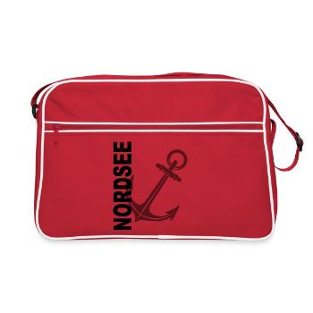 Nordsee - Retro Tasche - Rot/Weiß - Vorne