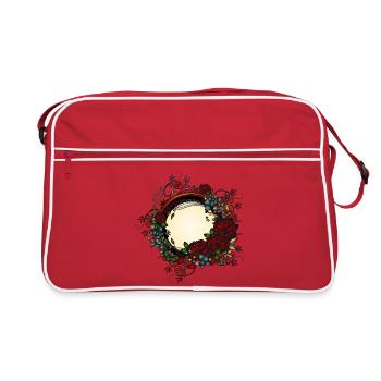 intemporelle belle roseraie Art Nouveau ornement - Sac Retro - rouge/blanc - Devant