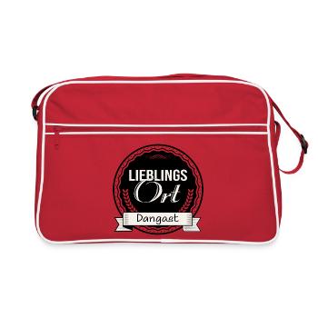 Lieblingsort Dangast - Retro Tasche - Rot/Weiß - Vorne