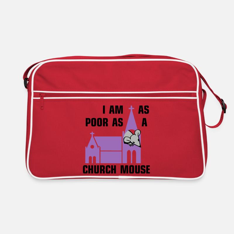 I am as poor as a church mouse Retro Tasche