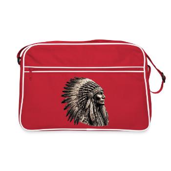 Amérindien Peau rouge d’Amérique - Sac Retro - rouge/blanc - Devant