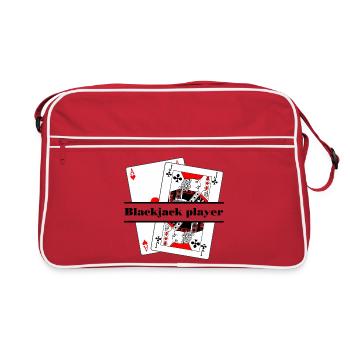 Joueur de blackjack - Sac Retro - rouge/blanc - Devant
