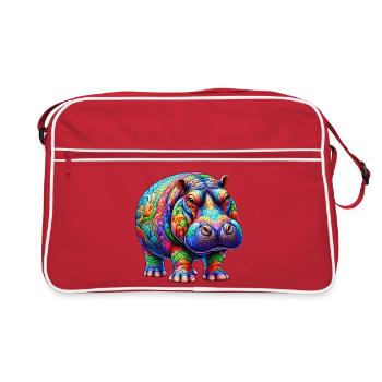 Hippopotame - Sac Retro - rouge/blanc - Devant